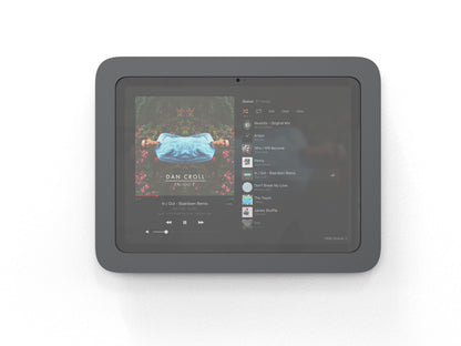 Heckler Wall Mount MX for iPad — rear view showing mounting plate and cable routing