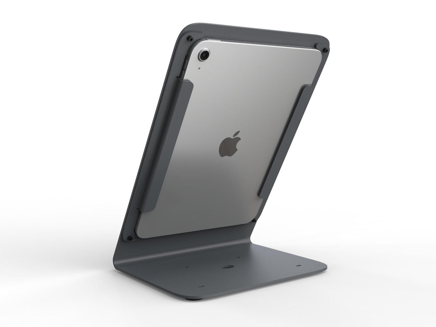 Heckler Portrait Stand for iPad — rear view showing cable routing