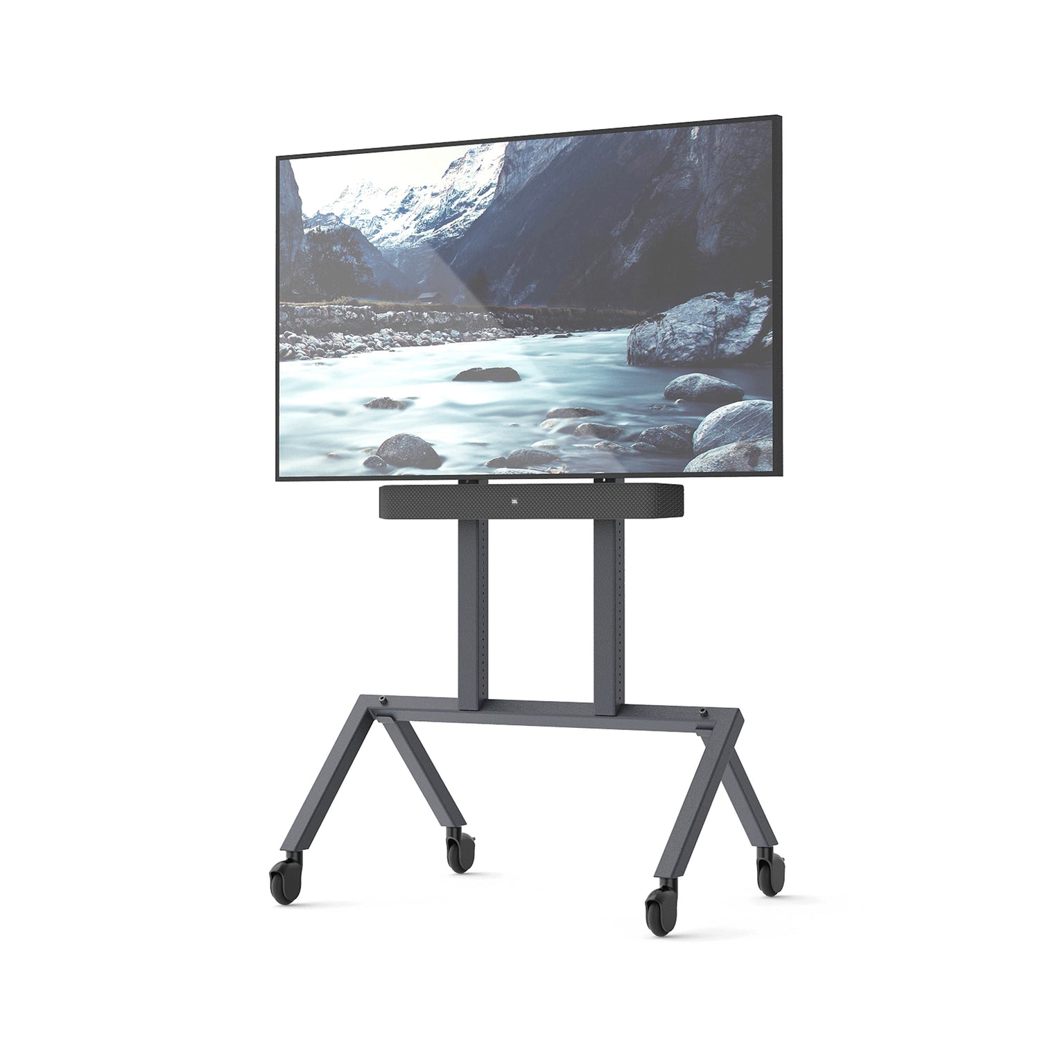 Soundbar Mount for Heckler AV Cart — Black Grey finish, product shot