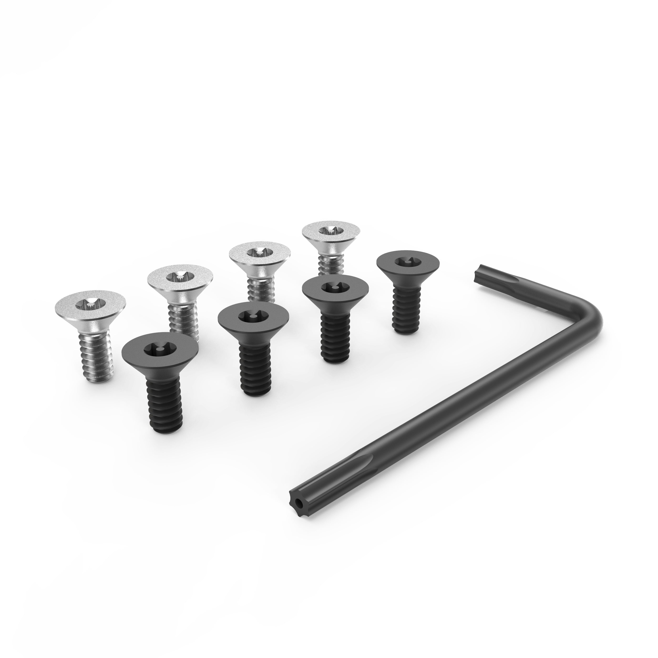 Replacement Screws T226, full hardware kit laid out