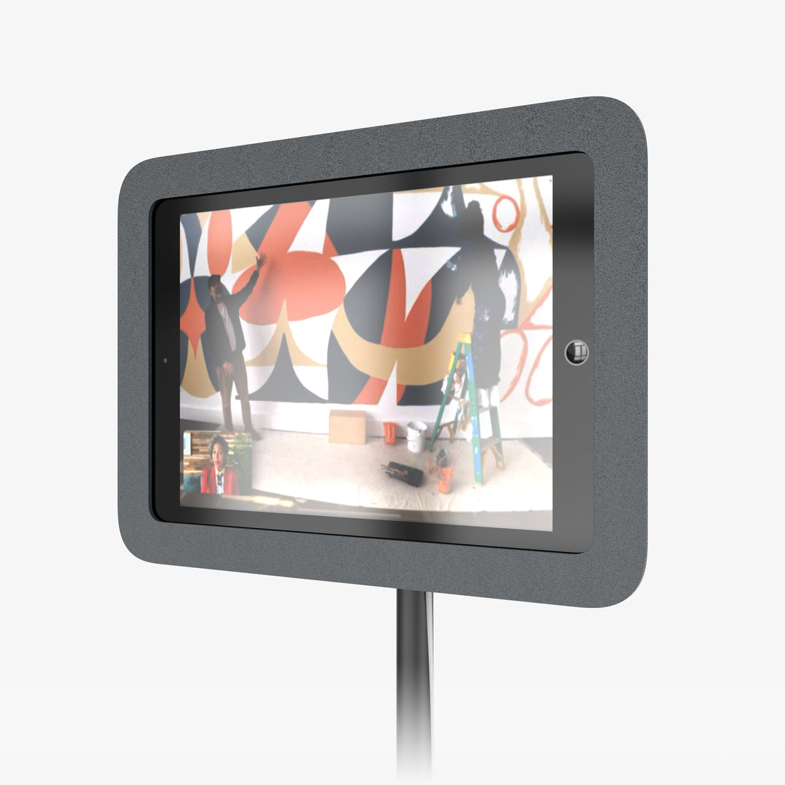 Heckler Tripod &amp; VESA Mount MX for iPad 10.2-inch — front view in Black Grey