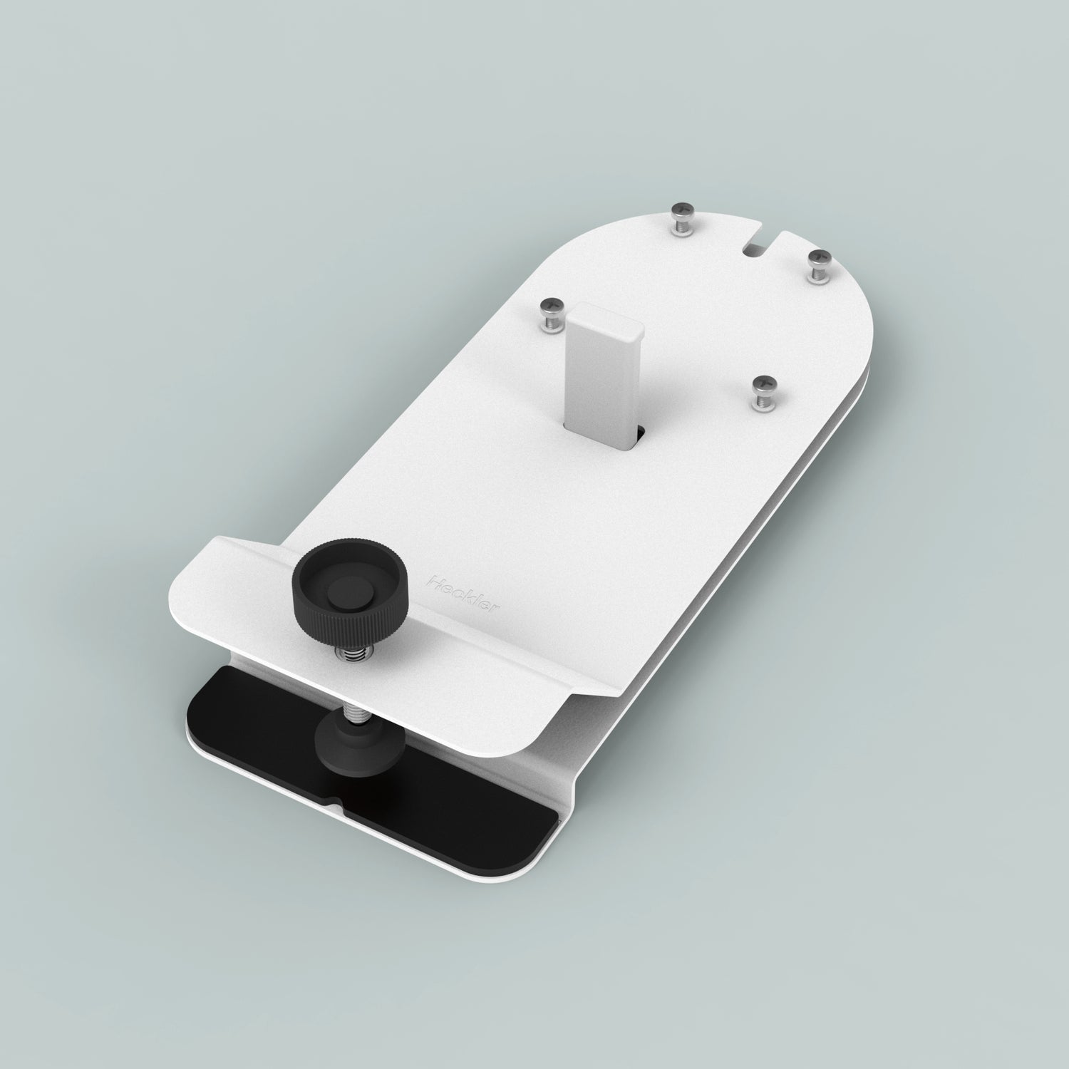 Heckler Whiteboard Mount — thumbscrew detail for tool-free installation
