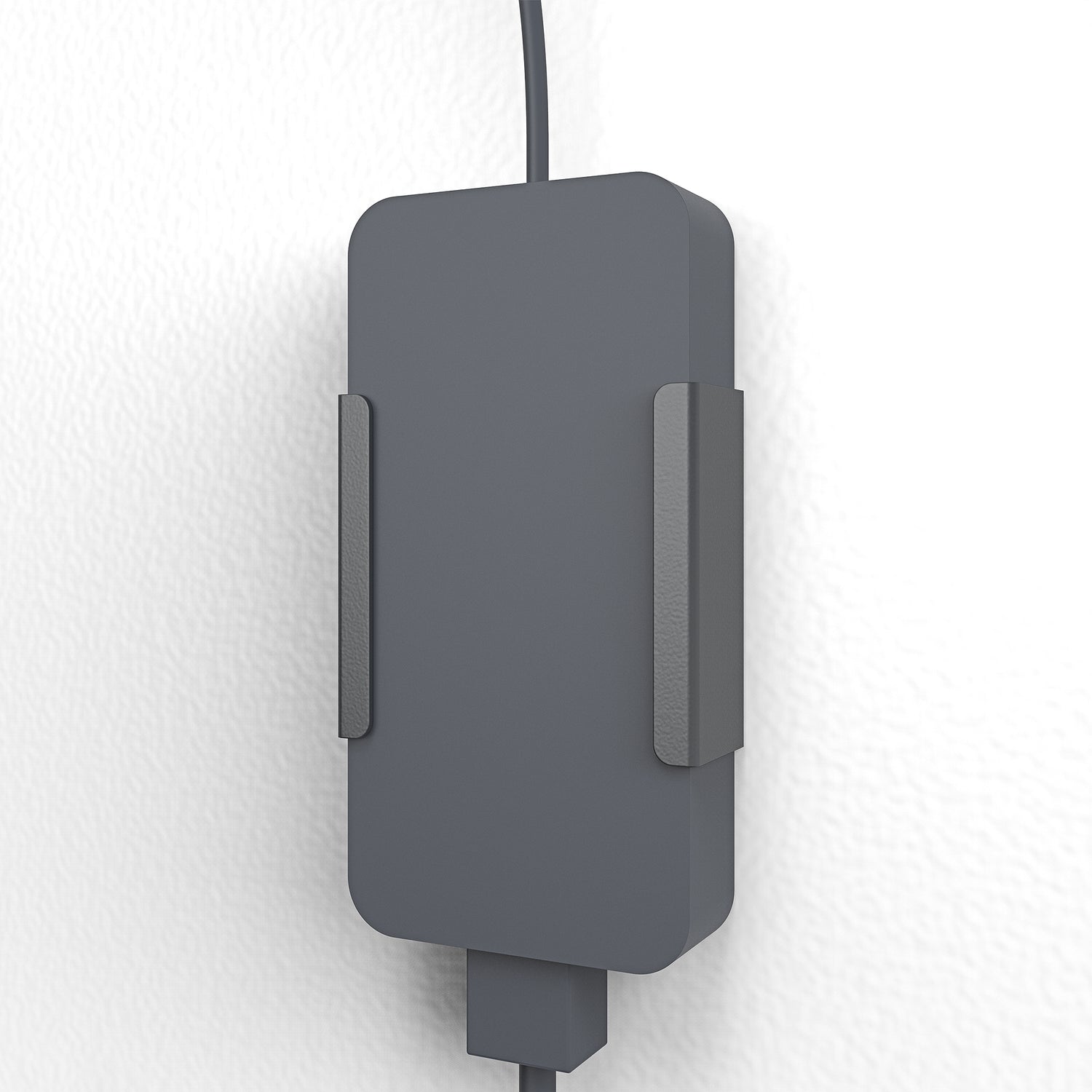 Power Adapter Mount installed under table in huddle room — concealed power supply configuration